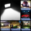 Nilight 2PCS 5 Inch 96W Flood LED Light Bar 3600LM Driving Lights Fog Light Led Off Road Lights for Trucks Jeep UTV ATV Marine Boat(2Pcs Spot Lights)