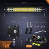 Nilight 30 Inch LED Light Bar DRL 240W 24800LM Anti-Glare Flood Spot Offroad LED Driving Light IP68 w/ 12AWG DT Connector Wiring Harness for Pickup Truck SUV ATV UTV Boat 4×4 Jeep(Amber DRL)