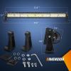Nilight 32 Inch 180W Spot Flood Combo Led Light Bar 2Pcs 18W 4Inch Spot LED Pods Driving Off Road Lights with 14AWG Wiring Harness Kit-3 Leads for Van Car Pickup Golf Cart ATV UTV SUV Truck Boat(33Inch 256LEDs Curved +2Pcs Pods +Wiring harness)