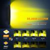 Nilight 32 Inch 180W Spot Flood Combo Led Light Bar 2Pcs 18W 4Inch Spot LED Pods Driving Off Road Lights with 14AWG Wiring Harness Kit-3 Leads for Van Car Pickup Golf Cart ATV UTV SUV Truck Boat(33Inch 256LEDs Curved Yellow)