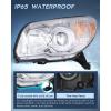 Nilight Headlights Assembly for Toyota 4Runner 2006 2007 2008 2009 Headlamp Black Housing Amber Reflector(Chrome Housing+ Amber Reflector)