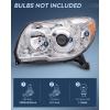 Nilight Headlights Assembly for Toyota 4Runner 2006 2007 2008 2009 Headlamp Black Housing Amber Reflector(Chrome Housing+ Amber Reflector)