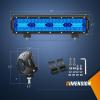 Nilight LED Light Bar 12Inch 300W Flood Spot Combo Triple Row Driving Lamp Roof Bumper Off Road Work Lights for Van Camper Wagon Car Pickup Golf Cart ATV UTV SUV Truck Boat 4×4(Blue)
