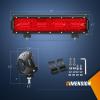 Nilight LED Light Bar 12Inch 300W Flood Spot Combo Triple Row Driving Lamp Roof Bumper Off Road Work Lights for Van Camper Wagon Car Pickup Golf Cart ATV UTV SUV Truck Boat 4×4(Red)