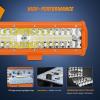 Nilight LED Light Bar 12Inch 300W Flood Spot Combo Triple Row Driving Lamp Roof Bumper Off Road Work Lights for Van Camper Wagon Car Pickup Golf Cart ATV UTV SUV Truck Boat 4×4(Amber Shell with White Light)