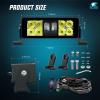 Nilight LED Light Bar 14 Inch 21LED Dual Row Spot Flood Combo Screw-Less Night Vision Off Road Driving Lights w/16AWG Rocker Switch Wiring Harness Kit(8Inch 9Led Light +Wiring Kit)