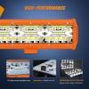 Nilight LED Light Bar 20Inch 420W Flood Spot Combo Triple Row Driving Lamp Roof Bumper Off Road LED Work Lights Pods for Van Camper Wagon Car Pickup Golf Cart ATV UTV SUV Truck Boat 4×4(Amber Shell with White Light)