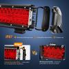 Nilight LED Light Bar 2PC 6.5Inch 120W Flood Spot Combo Triple Row Driving Lamp Roof Bumper Off Road Work Lights for Van Camper Wagon Car Pickup Golf Cart ATV UTV SUV Truck Boat 4×4(2Pcs Led Pods Red)