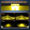 Nilight LED Light Bar 2PCS 18W 6Inch Flood LED Pods Offroad Fog Light Waterproof for Boat SUV ATV 4WD Car Truck Golf Cart 12V 24V,2 Years Warranty(2Pcs Amber Side Shooter Lights)