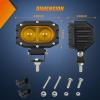 Nilight LED Light Bar 2PCS 18W 6Inch Flood LED Pods Offroad Fog Light Waterproof for Boat SUV ATV 4WD Car Truck Golf Cart 12V 24V,2 Years Warranty(2Pcs 4Inch 48W Lights Amber)