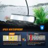 Nilight LED Light Bar 2PCS 18W 6Inch Flood LED Pods Offroad Fog Light Waterproof for Boat SUV ATV 4WD Car Truck Golf Cart 12V 24V,2 Years Warranty(2Pcs Side Shooter Lights)