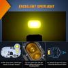 Nilight LED Light Bar 2PCS 18W 6Inch Flood LED Pods Offroad Fog Light Waterproof for Boat SUV ATV 4WD Car Truck Golf Cart 12V 24V,2 Years Warranty(2Pcs 4Inch 48W Lights Amber)