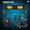Nilight LED Light Bar 32 Inch 29LED Single Row Spot Screw-Less Night Vision Off Road Driving Lights w/16AWG Rocker Switch Wiring Harness Kit for Truck ATV UTV(2Pcs 8Inch 5Led Light +Wiring Kit)