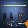 Nilight LED Light Bar 32Inch 180W Spot Flood Combo Led Off Road Lights 12V 5Pin Rocker Switch LED Light Bar Wiring Harness Kit, 2 Years Warranty (ZH079), Clear,White(42Inch 240W Light Bar +Wiring Harness)