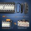 Nilight LED Light Bar 9.5 Inch Triple Row Spot Flood Combo 64LEDs Lights Fog Driving Work Backup Bumper Lighting for Off-Road Truck SUV ATV UTV(13.5Inch Lights)