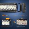 Nilight LED Light Bar 9.5 Inch Triple Row Spot Flood Combo 64LEDs Lights Fog Driving Work Backup Bumper Lighting for Off-Road Truck SUV ATV UTV(22Inch Lights)