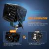 Nilight LED Pods 2Pcs 3 Inch 42W LED Cubes Spot Flood Combo Square Driving Fog Off Road Work Lights for Trucks Pickup Golf Cart SUV ATV UTV 4×4 Van Camper(2Pcs Led Pods)