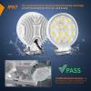 Nilight LED Pods 2Pcs 4.5Inch 42W 4200LM Round Flood Light Off Road Fog Lights Driving Roof LED Light Bar Work Light for ATV UTV SUV Truck Boat (15017C-B)(White House)