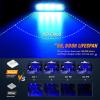 Nilight Led Light Bar 2PCS 18w Spot Driving Fog Light Led Pods Off Road Lights Boat Lights Driving Lights Led Work Light SUV Lamp(Blue Lights White House 72W)