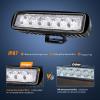 Nilight Led Light Bar 2PCS 18w Spot Driving Fog Light Led Pods Off Road Lights Boat Lights Driving Lights Led Work Light SUV Lamp(White Lights Black House)