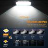 Nilight Led Light Bar 2PCS 18w Spot Driving Fog Light Led Pods Off Road Lights Boat Lights Driving Lights Led Work Light SUV Lamp(White Lights White House 72W)
