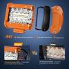Nilight Led Light Pods 2PC 4Inch 60W Flood Spot Combo Triple Row Driving Lamp Roof Bumper Off Road LED Work Lights Pods for Van Camper Wagon Car Pickup Golf Cart ATV UTV SUV Truck Boat 4×4(2Pcs Amber Shell with White Light)