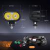 Nilight Led Pods 2Pcs 18W 1260LM Flood Off Road Lights Super Bright Driving Work Fog Lamps for Trucks Pickup Golf Cart SUV ATV UTV 4×4 Van Camper Boat(2Pcs 20w Led Light w/Wiring Harness)