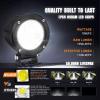 Nilight Led Pods 2Pcs 18W 1260LM Flood Off Road Lights Super Bright Driving Work Fog Lamps for Trucks Pickup Golf Cart SUV ATV UTV 4×4 Van Camper Boat(2Pcs 15w Led Light w/Wiring Harness)