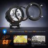 Nilight Led Pods 2Pcs 18W 1260LM Flood Off Road Lights Super Bright Driving Work Fog Lamps for Trucks Pickup Golf Cart SUV ATV UTV 4×4 Van Camper Boat(2Pcs 15w Led Light w/Wiring Harness)