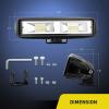 Nilight Side Shooter LED Pods 2PCS 6.5 Inch 60W Flood Spot Beam Combo Light Bar Fog Driving Lights Work Lighting for Truck ATV UTV Boat(2Pcs 16LEDs Lights)