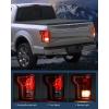 Nilight Taillight Assembly Compatible with 2015 2016 2017 Ford F150 F-150 Pickup Truck Taillight Rear Lamp Replacement OE Style Red Housing with Bulbs and Harness Passenger side(Driver Side)