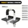Nilight Trailer Hitch Tightener for 2 Inch Hitches Mount Anti Rattle Heavy Duty Steel with Rubber Cover Red U Bolt Matte Black Plate Electrophoresis Anti-Rust Triple Protective(Black/White 2Inch 1PC)