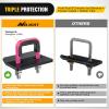 Nilight Trailer Hitch Tightener for 2 Inch Hitches Mount Anti Rattle Heavy Duty Steel with Rubber Cover Red U Bolt Matte Black Plate Electrophoresis Anti-Rust Triple Protective(Black/Pink 2Inch 1PC)