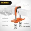 Nilight Trailer Hitch Tightener for 2 Inch Hitches Mount Anti Rattle Heavy Duty Steel with Rubber Cover Red U Bolt Matte Black Plate Electrophoresis Anti-Rust Triple Protective(Orange 2Inch 1PC)