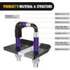 Nilight Trailer Hitch Tightener for 2 Inch Hitches Mount Anti Rattle Heavy Duty Steel with Rubber Cover Red U Bolt Matte Black Plate Electrophoresis Anti-Rust Triple Protective(Black/Purple 2Inch 1PC)