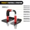 Nilight Trailer Hitch Tightener for 2 Inch Hitches Mount Anti Rattle Heavy Duty Steel with Rubber Cover Red U Bolt Matte Black Plate Electrophoresis Anti-Rust Triple Protective(Black/Red 2Inch 1PC)