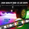 Nilight Truck LED Running Board Lights 2 PCS 48nch Side Maker Light with White Courtesy & Sequential Amber Turn Signal Lighting Strips Kit for Trucks Pickup SUV(Underglow Light 4Pcs)
