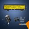 Nilight ZH411-A 12Inch 12 Inch 300W Triple Row Flood Spot Combo 30000LM Led Off Road Lights for Trucks with 16AWG Wiring Harness Kit,2 Years Warranty(1PC Amber Lights+ Wiring)
