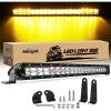 Nilight – 40004C-A LED Light Bar 21inch 100W Spot & Flood Combo Single Row 9000LM Off Road 3D LED Fog & Driving Light Roof Bumper Light Bars for Jeep Ford Trucks Boat , 2 Years Warranty(Amber)