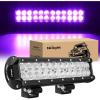 Nilight – NI06A-72W 12Inch 72W Spot Flood Combo Led Light Bar Off Road Lights Boat Lights Fog Light Driving Lights LED Work Light for Trucks, 2 Years Warranty, White(Purple)