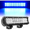Nilight – NI06A-72W 12Inch 72W Spot Flood Combo Led Light Bar Off Road Lights Boat Lights Fog Light Driving Lights LED Work Light for Trucks, 2 Years Warranty, White(Blue)