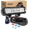 Nilight – ZH084 LED Light Bar 12Inch 72W Spot Flood Combo LED Off Road Lights 12V 5Pin Rocker Switch Wiring Harness Kit- One Lead, 2 Years Warranty(12 Inch 72W light+ Wiring Harness)