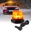Nilight 18LED Magnetic Beacon Light Amber White Wireless Rotating Powered Emergency Hazard Warning Safety Flashing Rooftop Led Strobe Lights for Car Truck Snow Plows Forklift Trailer Security Vehicles(ABS Base)