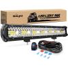 Nilight 20 Inch 420W LED Light Bar Triple Row Flood Spot Combo 42000LM Driving Boat Led Off Road Lights with 12V On/Off 5 Pin Rocker Switch 16AWG Wiring Harness Kit, 2 Years Warranty(20Inch Lights + Wiring Harness)