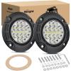 Nilight 2PCS 42W Flush Mount LED Light Pods Spot Flood Combo Backup Reverse Driving Headlamp Mount on Bumper Grille for 4×4 Offroad Truck SUV(2Pcs 24LEDs LED Pods)