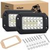 Nilight 2PCS 42W Flush Mount LED Light Pods Spot Flood Combo Backup Reverse Driving Headlamp Mount on Bumper Grille for 4×4 Offroad Truck SUV(2Pcs 26LEDs LED Pods)