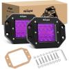 Nilight 2PCS 42W Flush Mount LED Light Pods Spot Flood Combo Backup Reverse Driving Headlamp Mount on Bumper Grille for 4×4 Offroad Truck SUV(Purple Light)
