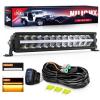 Nilight 30 Inch LED Light Bar DRL 240W 24800LM Anti-Glare Flood Spot Offroad LED Driving Light IP68 w/ 12AWG DT Connector Wiring Harness for Pickup Truck SUV ATV UTV Boat 4×4 Jeep(Black)