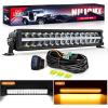 Nilight 30 Inch LED Light Bar DRL 240W 24800LM Anti-Glare Flood Spot Offroad LED Driving Light IP68 w/ 12AWG DT Connector Wiring Harness for Pickup Truck SUV ATV UTV Boat 4×4 Jeep(Amber DRL)