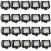 Nilight 4Pcs LED Pods 4Inch 60W Triple Row Flood Spot Combo 6000LM Light Bar Driving Fog Lights Off Road Lighting for Trucks Pickup Golf Cart SUV ATV UTV 4×4 Van Camper Boat(20 Pack)